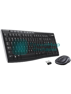 Комплект клавиатура+мышь Logitech MK270 беспроводной, USB, 1000 DPI, чёрный