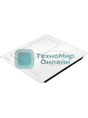 Индукционная варочная панель Maunfeld CVI453SBWH Inverter, конфорок: 3 шт., стеклокерамика, независимая, белый