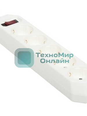 Сетевой фильтр ЭРА USF-5es-3m-W, 3 м, белый