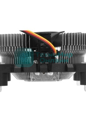 Кулер для процессора Crown CM-80 v2 серебристый/черный, 75 мм, алюминий, 2200 об/мин, 22 дБ, 3 pin, 65 Вт, 42 мм