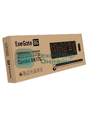 Комплект клавиатура+мышь ExeGate Professional Standard Combo MK170 проводной, USB, 1200 DPI, чёрный