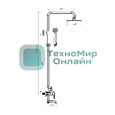 SUS124BL-009DK Душевая система, ø35