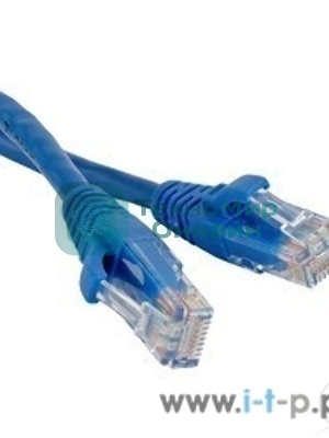 Патч-корд Hyperline U/UTP, Cat.6, LSZH, 0.5 м, синий PC-LPM-UTP-RJ45-RJ45-C6-0.5M-LSZH-BL