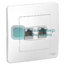 Розетка компьютерная 2-м СП Blanca RJ45 кат.5e бел. SchE BLNIS045451