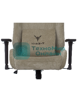 Кресло игровое Бюрократ Knight N1 Fabric бежевый Light-21, с подголов. крестовина металл