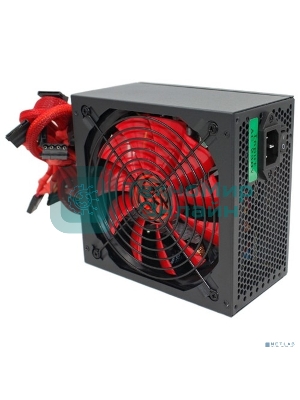 Блок питания Ginzzu PC500 (Red), 500Вт 80 PLUS, 140мм, черный