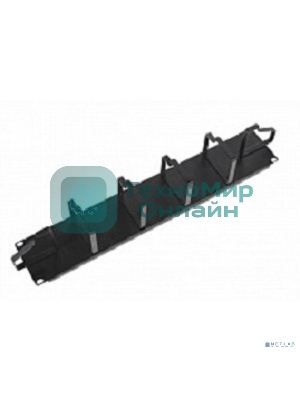 Кабельный органайзер Горизонтальный ЦМО ГКО-2-6-9005 односторонний кольца 2U шир.:19