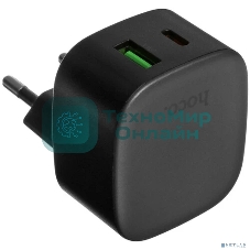 Сетевое зарядное устройство HOCO CS32A/ Сетевое ЗУ/PD + QC 3.0/ 2 USB: Type-C + Type-A/ Выход: 20W/ черный