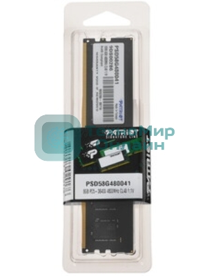 Оперативная память Patriot, DDR5, 8GB (1x8 GB), 4800 MHz, CL40, SO-DIMM