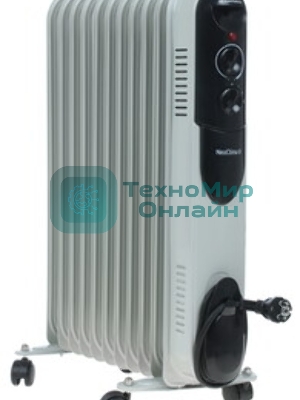 Обогреватель масляный Neoclima NC 9311, белый/черный, 2500 Вт, 25 м2, термостат