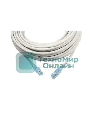 Патч-корд Hyperline U/UTP, Cat.6, LSZH, 20 м, серый PC-LPM-UTP-RJ45-RJ45-C6-20M-LSZH-GY