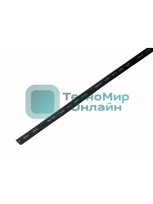 Термоусаживаемая трубка Rexant 7,0/3,5 мм, черная, упаковка 50 шт. по 1 м