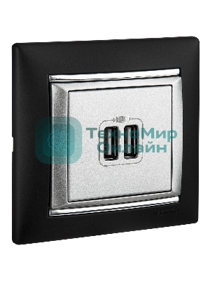 Розетка 2-ая USB 770270 Legrand Valena Алюминий