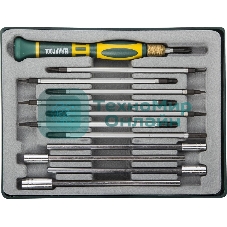 Набор KRAFTOOL Отвертки для точных работ с насадками, в боксе, 12 предметов 25611-H12