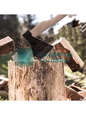 Топор кованный, в сборе, 890/1200 г, деревянное топорище, 500 мм, АО, (Ижевск) Россия