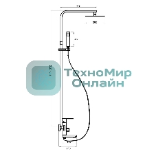 SUS125-009DK Душевая система, ø35
