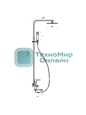 SUS125-009DK Душевая система, ø35