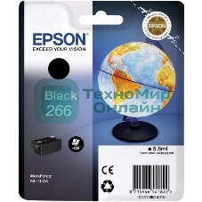 Картридж струйный Epson T266 (C13T26614010) черный (250 стр) для WF-100