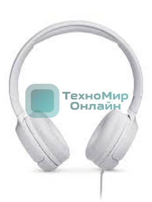 Проводные наушники JBL Tune 500 белый, накладные, jack 3.5 мм, складная конструкция