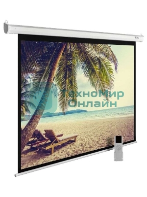 Экран Cactus 360x360 см MotoExpert CS-PSME-360x360-WT 1:1 настенно-потолочный рулонный белый (моторизованный привод)