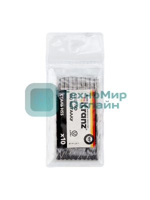 Сверло по металлу Kranz 3,2х65х36 мм HSS (10 шт. в упаковке) DIN 338