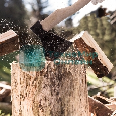 Топор кованный, в сборе, 890/1200 г, деревянное топорище, 500 мм, АО, (Ижевск) Россия