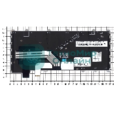 Клавиатура для ноутбука Lenovo IBM ThinkPad Yoga 260, Yoga 370 черная с серебристой рамкой