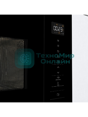 Встраиваемая микроволновая печь Gorenje BM201SG3BG, 20 л, 5 уровней мощности, 8 автопрограмм, сенсорное управление, дисплей, гриль, поворотный стол, AquaClean, автоменю черный