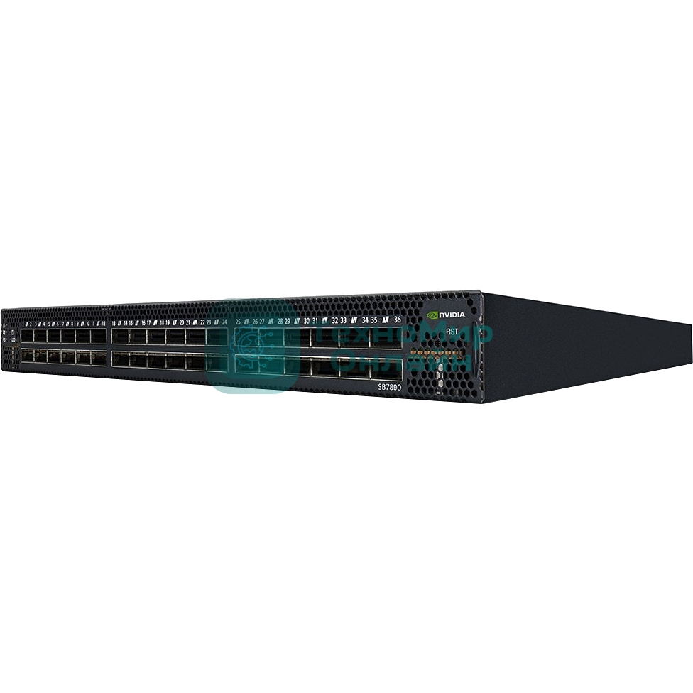 Коммутатор Infiniband/ Switch-IB(TM) 2 based EDR InfiniBand 1U Switch, 36 QSFP28 ports, 2 Power Supplies (AC), unmanaged, standard depth, P2C airflow, Rail Kit
