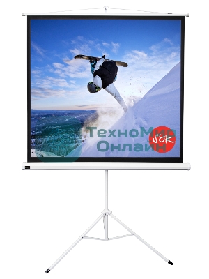 Экран 127x127см TriScreen 1:1 напольный рулонный белый71'