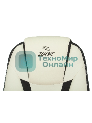 Кресло Бюрократ Zombie 8 белый/черный, экокожа, 120 кг, механизм качания