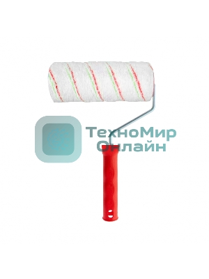 Валик Сибртех Эмали, 180 мм, ворс 12 мм, D 48 мм, D ручки 6 мм, полиамид, полиакрил