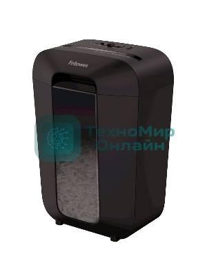 Шредер Fellowes PowerShred LX70 черный (секр.P-4)/перекрестный/11лист./18лтр./скрепки/скобы/пл.карты