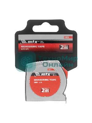 Рулетка MTX Chrom, 2 м x 13 мм, хромированный корпус