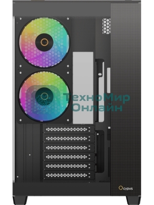Корпус Ocypus Delta C74 ARGB Black, Midi-Tower, чёрный, 2 x 120 мм