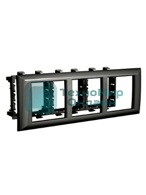 Рамка-суппорт 6мод. Avanti для In-liner Front черный ДКС 4402916