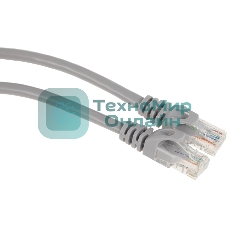 Патч-корд Premier NA102-UTP-C6-2M 10 Гбит/с UTP 4 пары cat.6 CCA molded 2м серый RJ-45 (m)-RJ-45 (m)