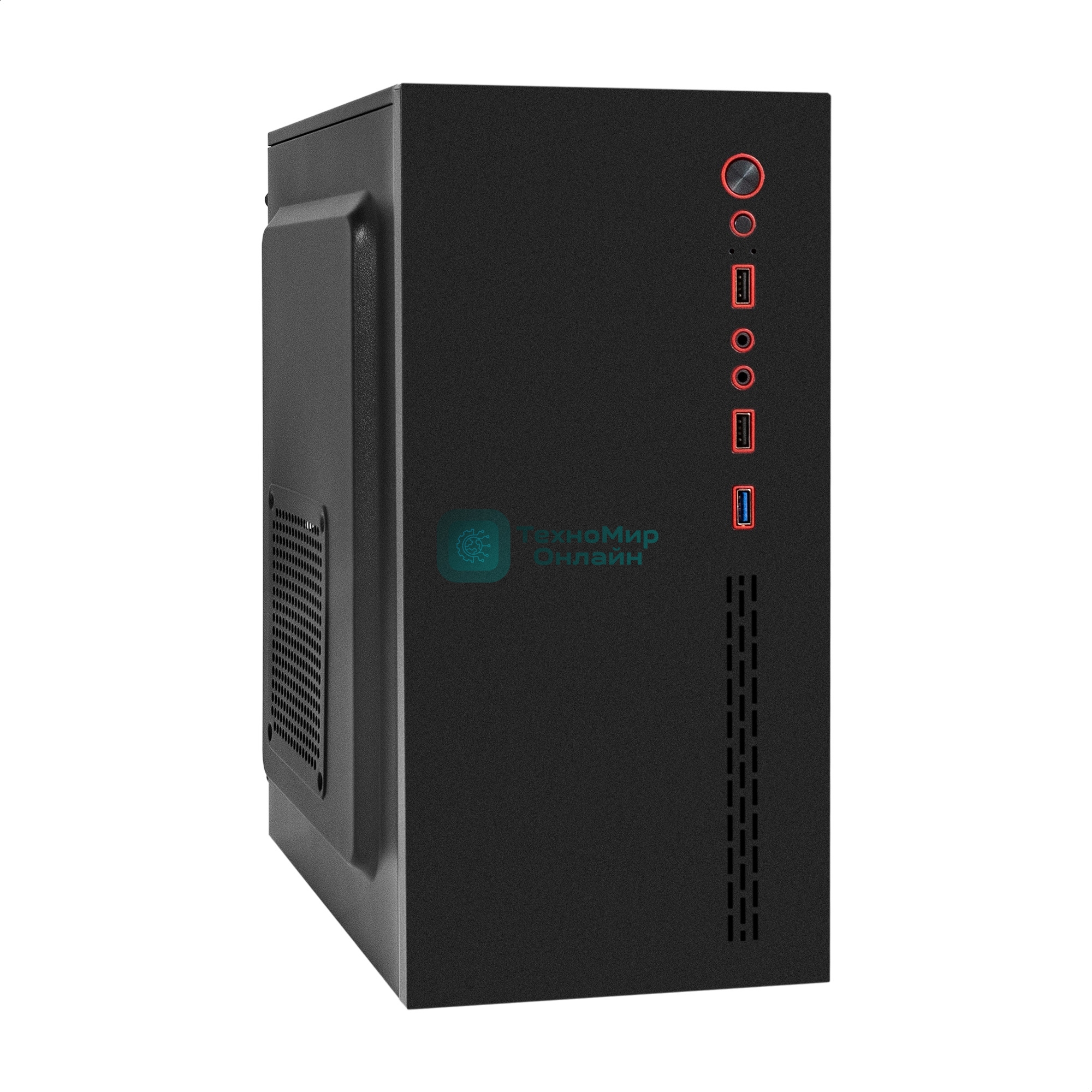 Компьютерный корпус Minitower ExeGate BAA-403U2-AAA450 (mATX, БП AAA450 с вент. 8см, 1*USB/2*USB 3.0, HD Audio, черный)