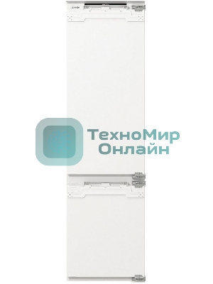 Встраиваемый холодильник Gorenje NRKI519E82WF, 193 см, электронное управление, цифровой дисплей, Wi-Fi, NoFrost Dual, Multiflow 360, контейнер CrispZone с контролем влажности, функция ConvertActive, AdaptTech, MultiAdjust, жесткое крепление, инверторный компрессор, уровень шума 35 дБ