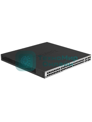 Коммутатор D-Link DGS-1210-52MPP/E2A, 48×1 Гбит/с + 4×1 Гбит/с SFP, настраиваемый