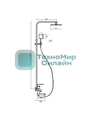 SUS125BL-009DK Душевая система, ø35