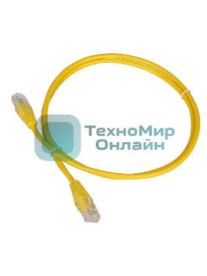 Патч-корд TWT UTP cat.5e, с заливными колпачками, 1.5 м, желтый