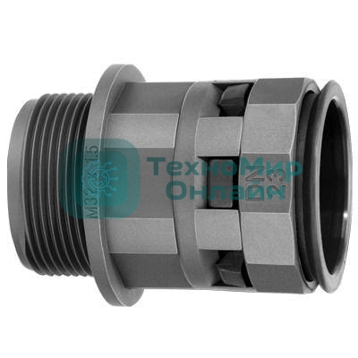 Переходник труба-коробка DN 23мм М25х1.5 полиамид черный IP66 ДКС PAM23M25N