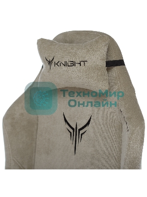 Кресло игровое Бюрократ Knight N1 Fabric бежевый Light-21, с подголов. крестовина металл