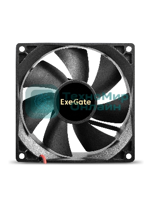 Вентилятор для корпуса ExeGate EX09225S2P черный, 92 мм, 2100 об/мин, 25 дБ, 2 pin