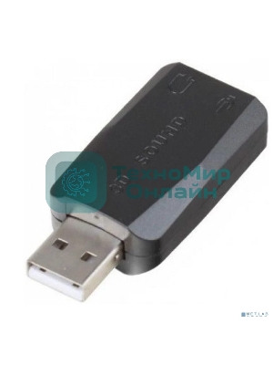 Адаптер (внешняя звуковая карта) ExeGate EX-AU-01N для подключения гарнитуры к USB порту