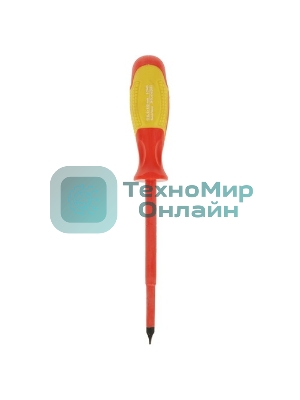 Отвертка Gross 12945 диэлектрическая sl8х150мм crmo до 1000в двухкомпонентная рукоятка
