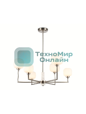 Люстра Ambrella light LH53001/6 SN/FR сатин никель/белый матовый G9*6 max 40W D690*680