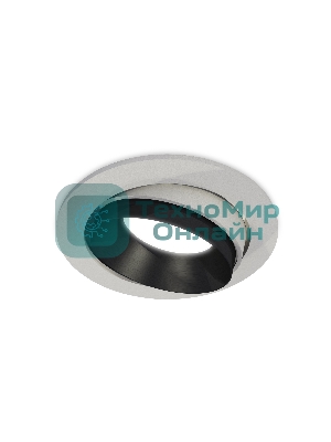 Комплект встраиваемого поворотного светильника Ambrella light XC7653021 SGR/PBK серый песок/черный полированный MR16 GU5.3 (C7653, N7031)