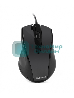Мышь проводная A4Tech N-500FS черный, 1200 dpi, USB, кнопки - 4